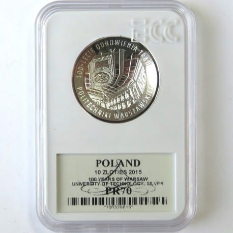 10 zł 100-lecie Politechniki Warszawskiej 2015 PR70