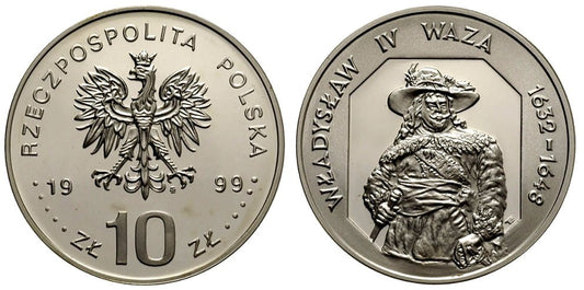 10 zł Władysław IV Waza półpostać 1999