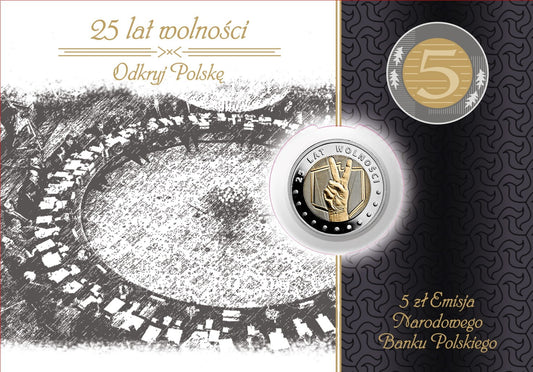5 zł 25 lat wolności 2014 + blister