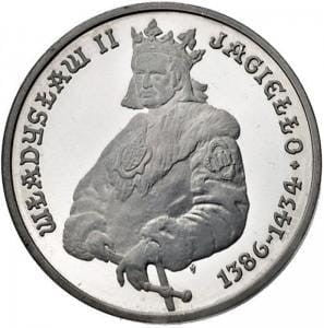 5000 zł Władysław II Jagiełło półpostać 1989